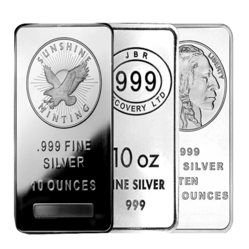 10 oz Silver Bars-Miscellaneous