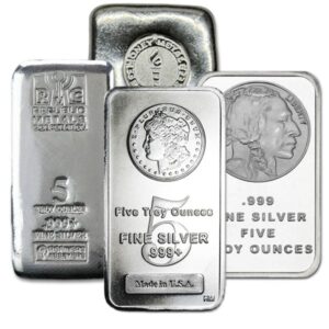 5 oz Silver Bars – Random Design